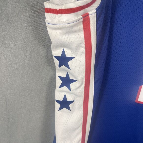 James Harden Men's 48 Large L Nike Swingman‎ Philadelphia 76ers Blue NBA Jersey - Picture 8 of 11